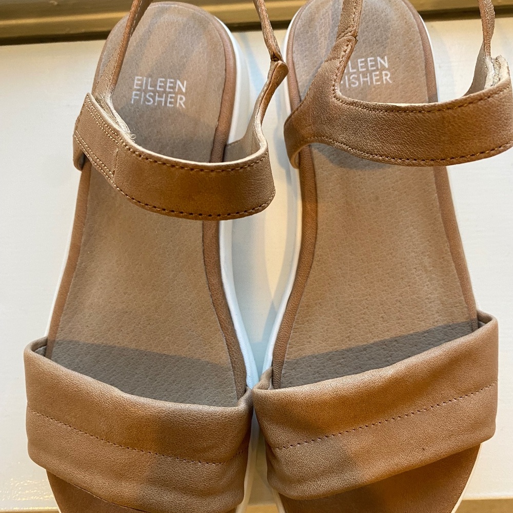 Eileen Fisher Jolie Ankle Strap Platform Sandal